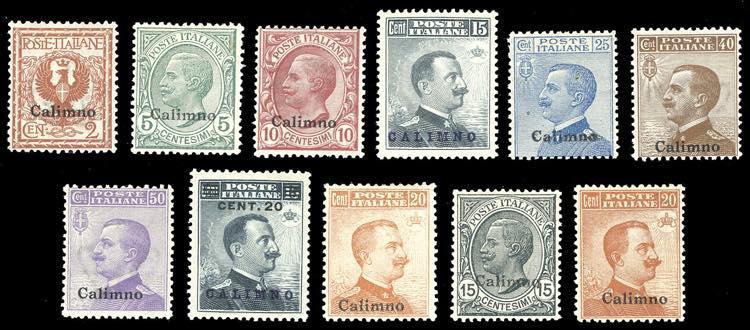 CALINO 1912/22 - Soprastampati, le ... 