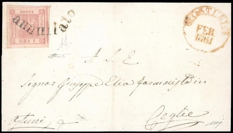 OSTUNI, svolazzo + cerchio rosso ... 