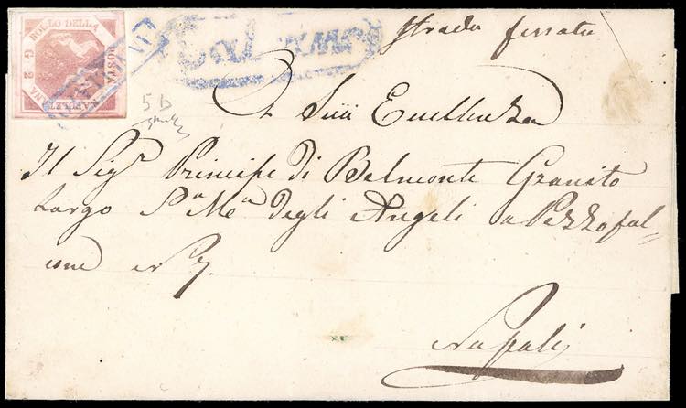 1858 - 2 grana rosa lillaceo, I ... 