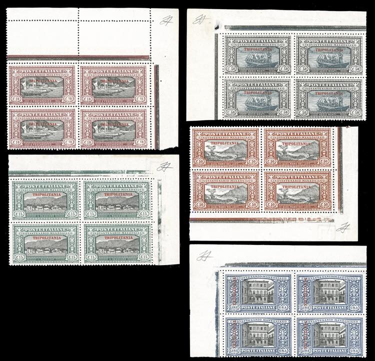 1924 - Manzoni, serietta di cinque ... 