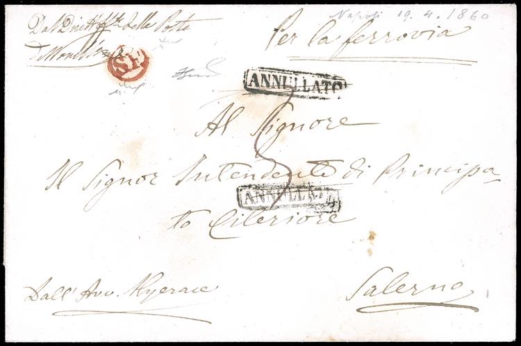 1860 - Lettera in franchigia da ... 