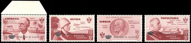 SERVIZIO AEREO 1934 - 25 + 2 lire ... 