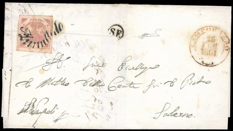 1861 - 2 grana rosa brunastro, III ... 