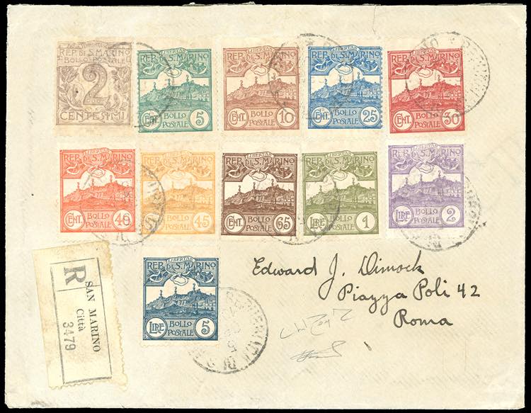 1907 - Vedute, undici valori ... 