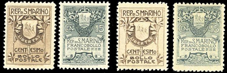 1907/10 - Stemma, le due serie ... 