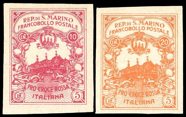 1916 - 10 + 5 cent. e 20 + 5 cent. ... 