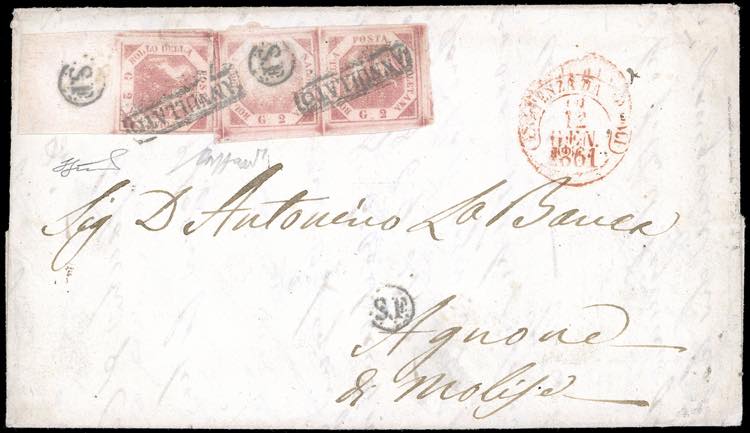 1861 - 2 grana rosa carminio , I ... 