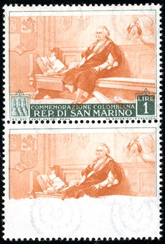 1952 - 1 lira Colombo (372i,nota), ... 