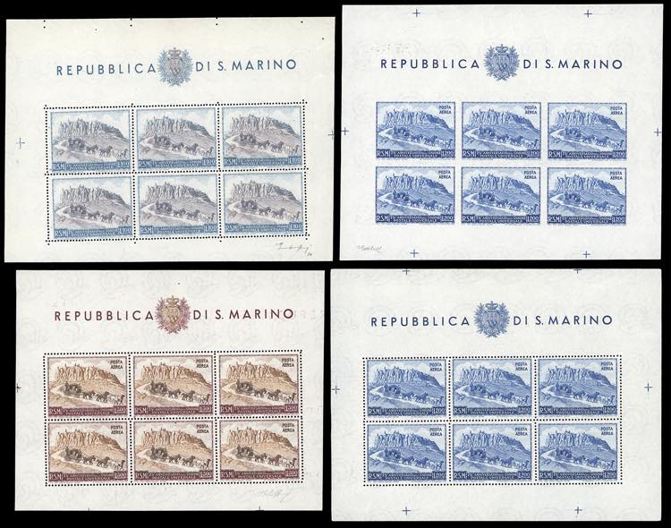 1949/51 - UPU, i quattro foglietti ... 