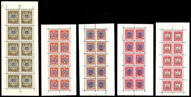 1945/46 - Stemmi, minifogli, serie ... 