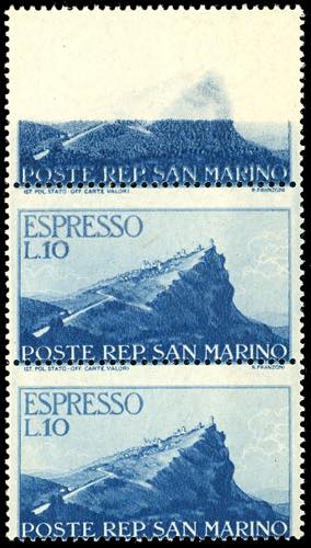 1945/46 - 10 lire Veduta, striscia ... 