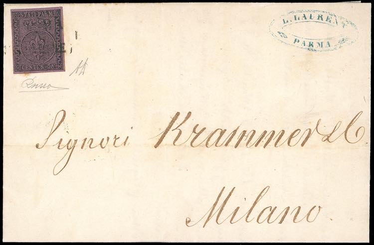 1854 - 25 cent. violetto (4), ... 