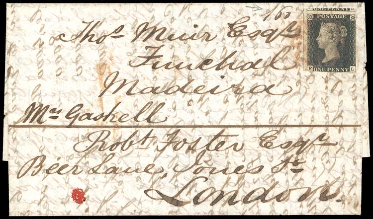 GRAN BRETAGNA 1841 - 1 p. nero ... 