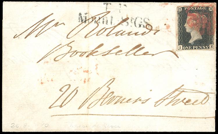 GRAN BRETAGNA 1840 - 1 p. nero ... 