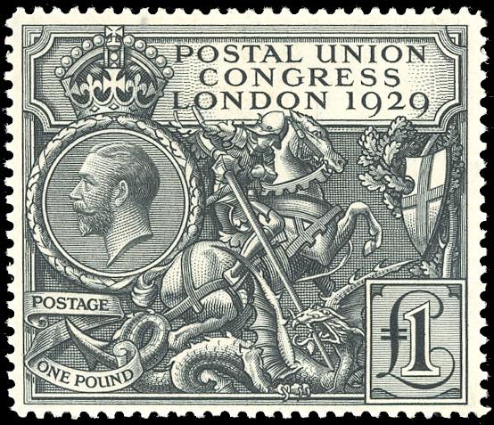 GRAN BRETAGNA 1929 - 1 £ UPU ... 