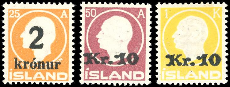 ISLANDA 1924/26 - Soprastampati, ... 