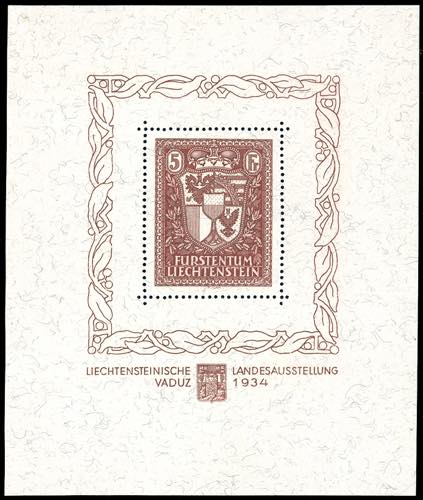 LIECHTENSTEIN FOGLIETTI 1934 - 5 ... 