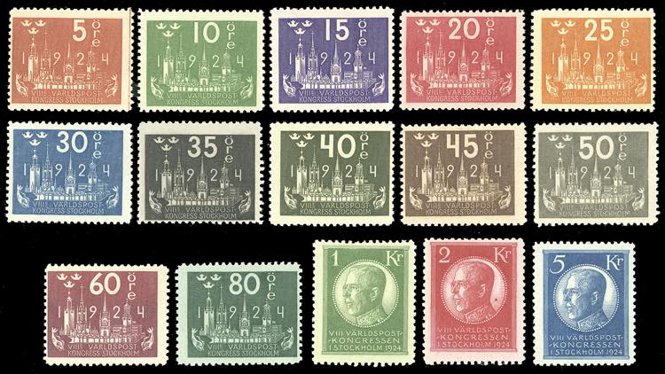 SVEZIA 1924 - Congresso UPU, serie ... 