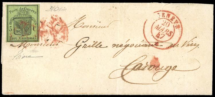 SVIZZERA CANTONALI GINEVRA 1847 - ... 