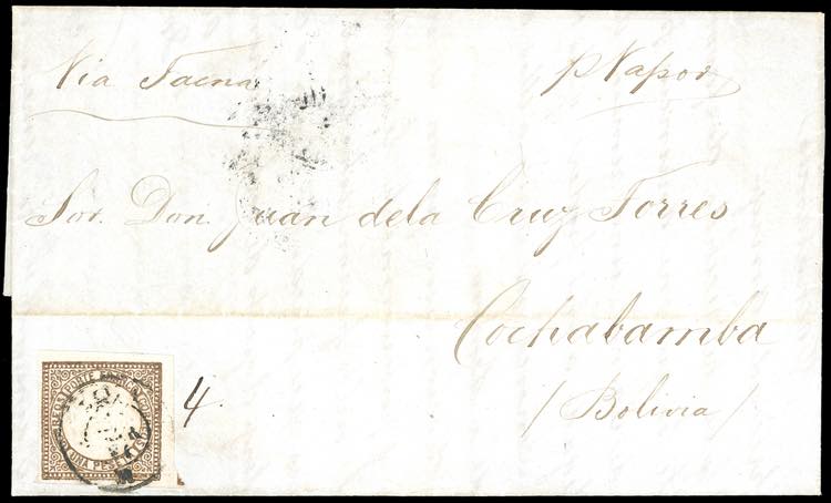 PERU 1864 - 1 p. bruno (Yv.9), ... 