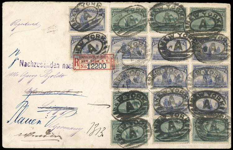 STATI UNITI 1893 - 3 cent., sette ... 