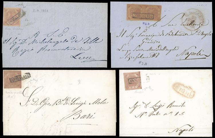 NAPOLI 1858/1859 - 2 grana, cinque ... 