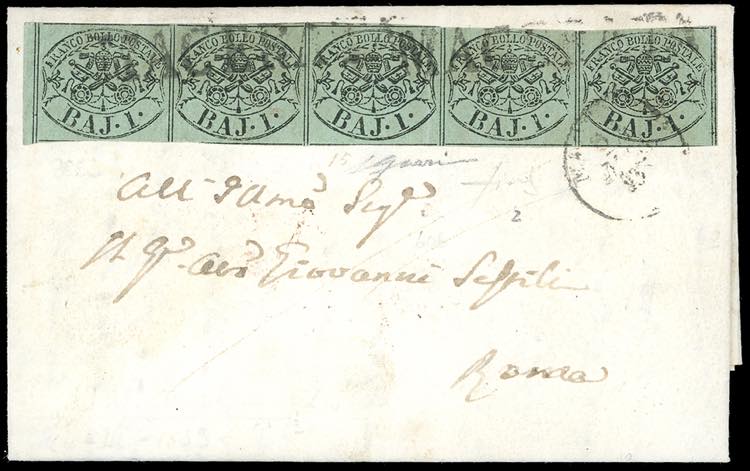 1855 - 1 baj verde grigiastro (2), ... 