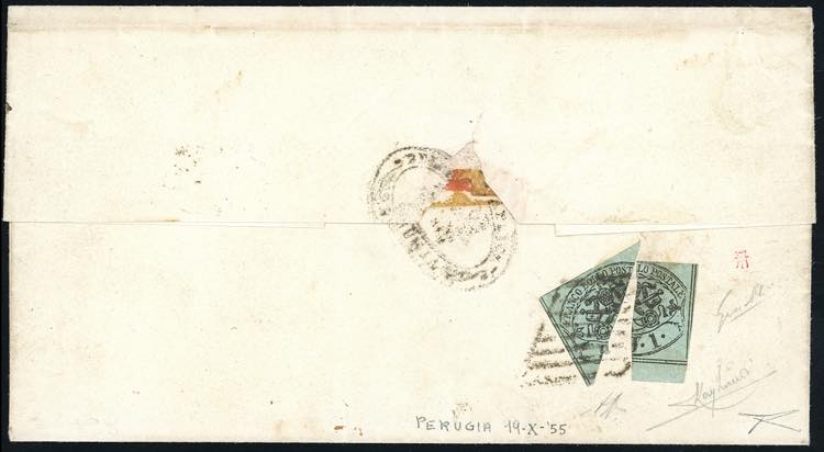 1857 - 1 baj verde grigiastro (2), ... 
