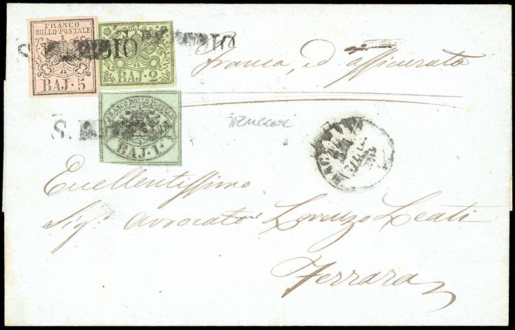 1854 - 1 baj verde grigiastro, 2 ... 