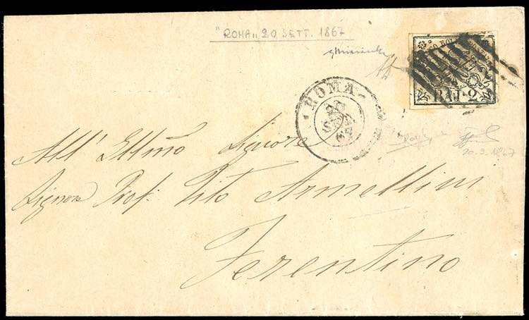 1867 - 2 baj bianco (3A), varietà ... 