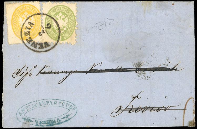 1864 - 2 soldi giallo, dent. 14, 3 ... 
