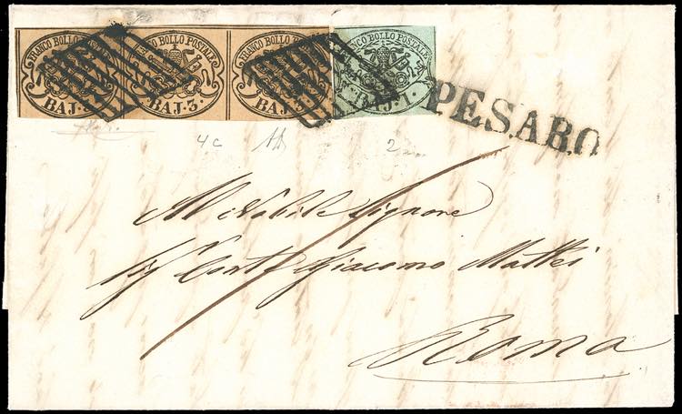 1856 - 3 baj camoscio, striscia ... 