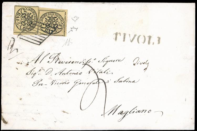1863 - 3 baj giallo cromo (4A), ... 