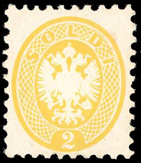 1865 - 2 soldi giallo (41), nuovo, ... 