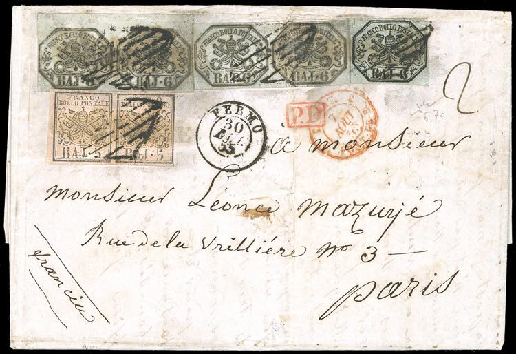 1855 - 6 baj grigio, stampa con ... 