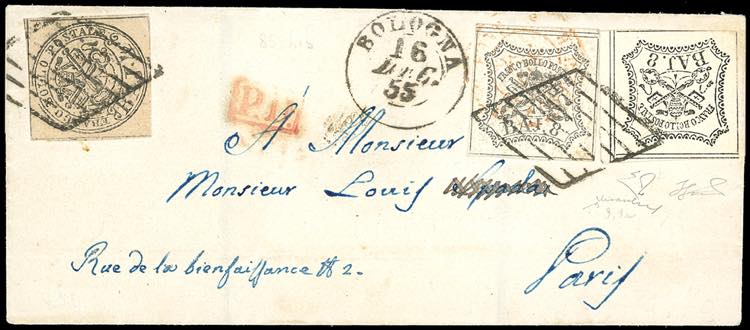 1855 - 8 baj bianco, due ... 