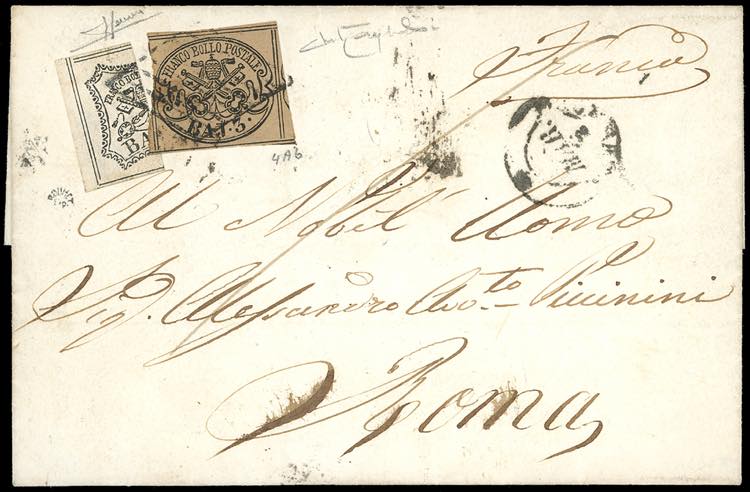 1859 - 8 baj bianco frazionato ... 