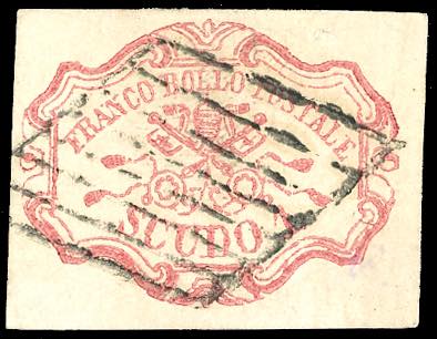 1852 - 1 scudo rosa carminio (11), ... 