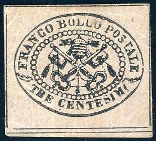 1867 - 3 cent. grigio rosa (14), ... 