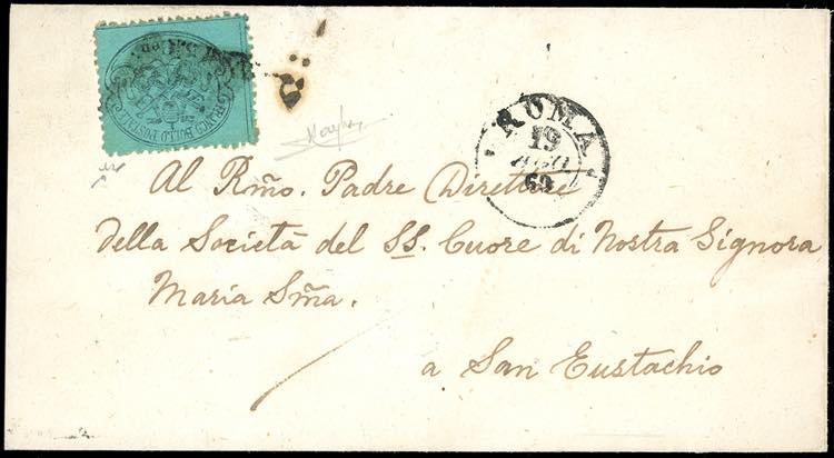 1869 - 5 cent. azzurro verdastro ... 