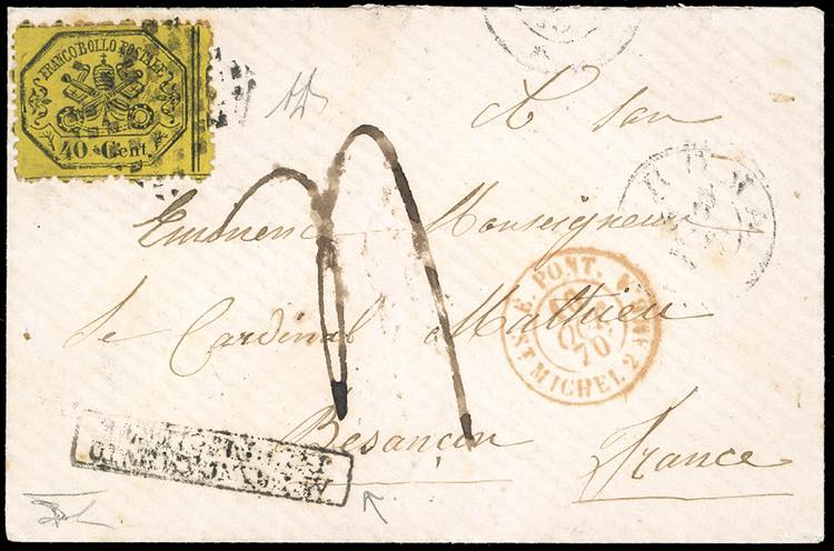 1870 - 40 cent. giallo (29b), ... 
