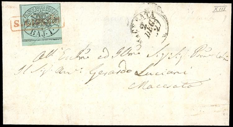 S.GINESIO, Cart. in rosso punti 7 ... 