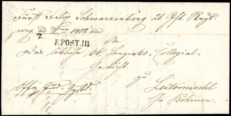 1850 - Lettera in franchigia del ... 