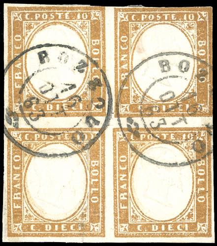 1863 - 10 cent. bistro scuro ... 