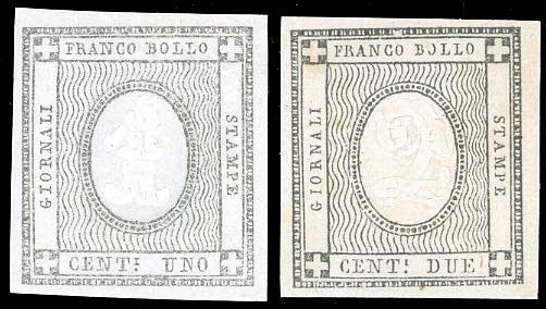 1861 - 1 cent. e 2 cent. per ... 