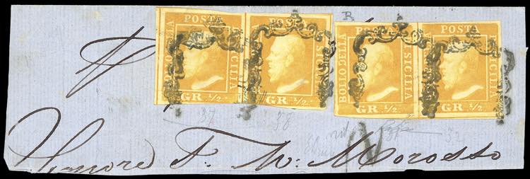 1859 - 1/2 grano arancio, I tavola ... 