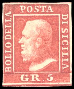 1859 - 5 grana rosa carminio, I ... 