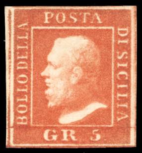 1859 - 5 grana vermiglio vivo ... 
