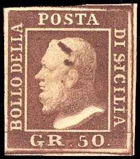 1859 - 50 grana lacca bruno scuro ... 