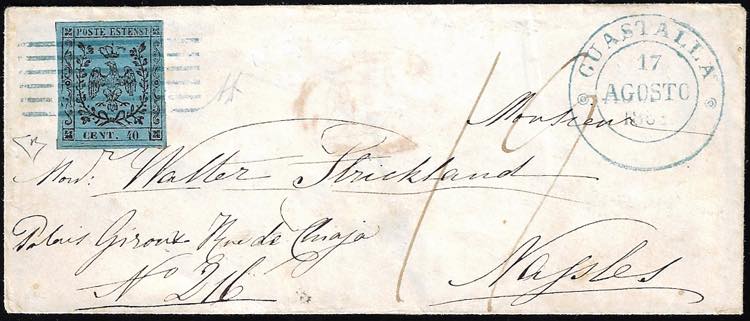 1852 - 40 cent. celeste (5), ... 